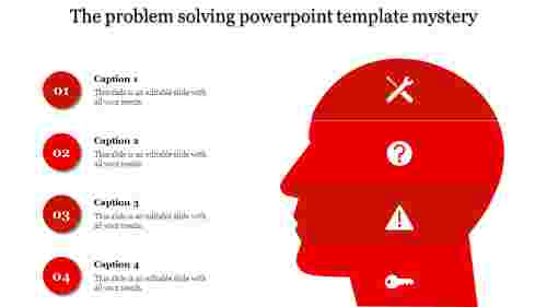 Problem solving powerpoint template-Red
